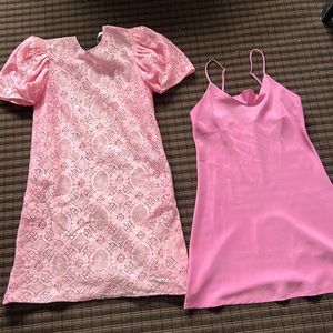 MSGM pink lace dress. Excellent condition. Comes with slip